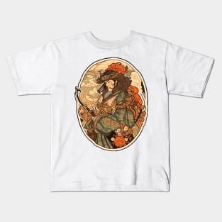 Art Nouveau Samurai Warrior Kids T-Shirt